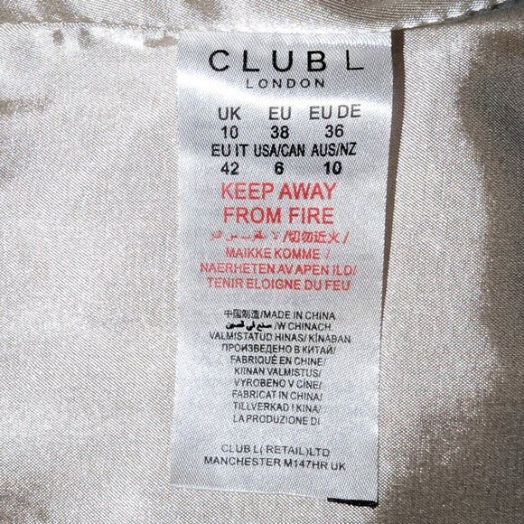 Club L London | “Unbeaten” Cream Plunge Corset Waist Blazer | Size 6 - Picture 10 of 16